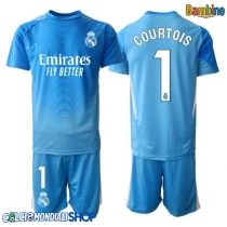Maglie da calcio Real Madrid Thibaut Courtois #1 Portiere Prima Maglia Bambino 2025-26 Manica Corta + Pantaloni corti)